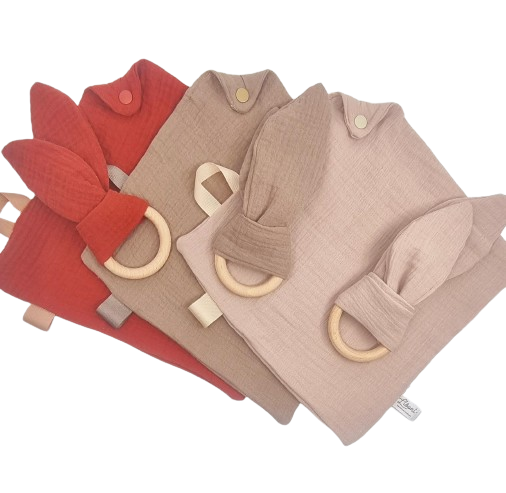 Doudou lange - Lapin Terracotta Llooni