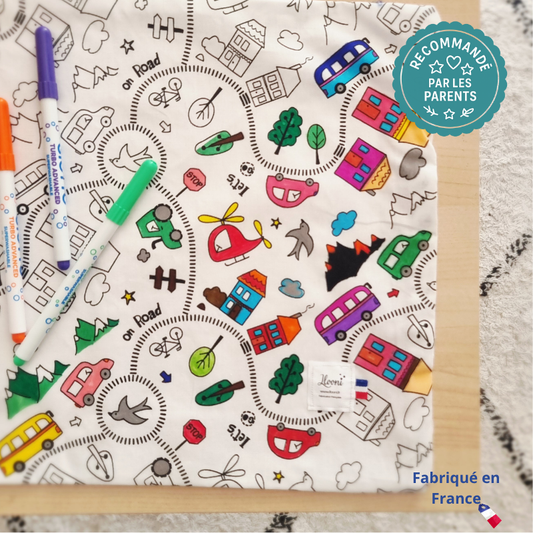 Set à colorier lavable “En Route” Llooni