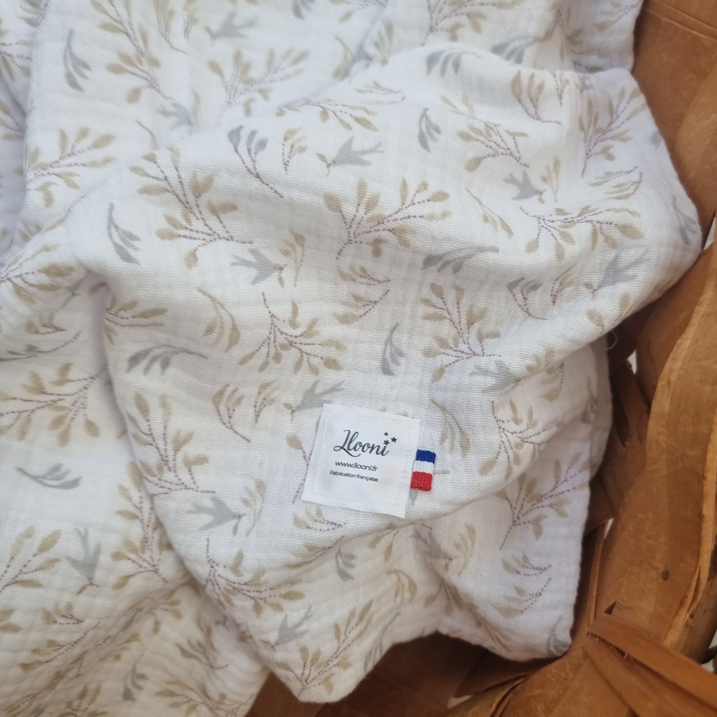 Couverture bébé personnalisée Lange Hirondelles