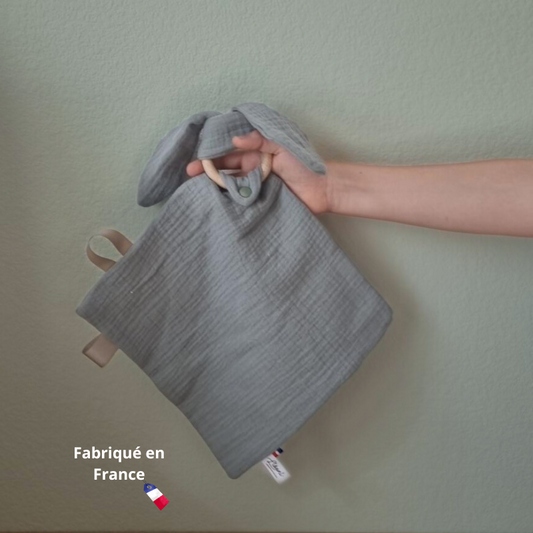 Doudou Lange - Lapin Vert Llooni