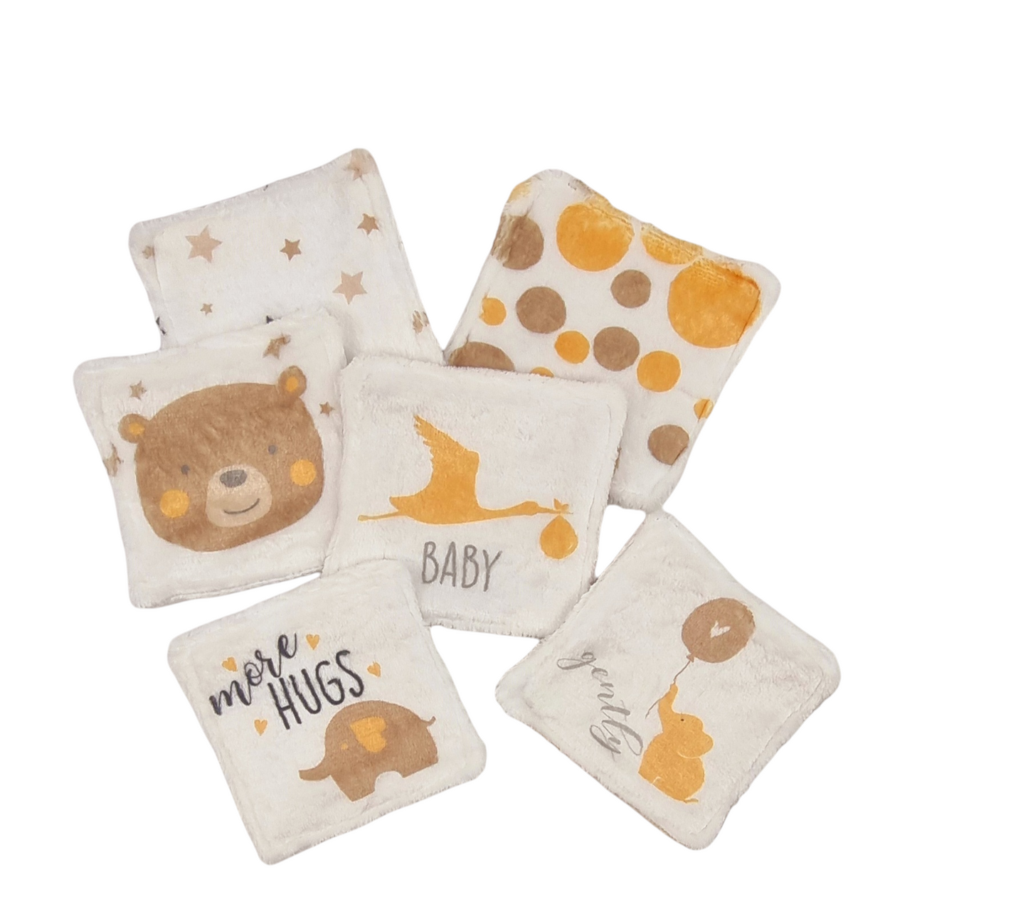 Débarbouillettes Bébé — Beige & Blanc Llooni