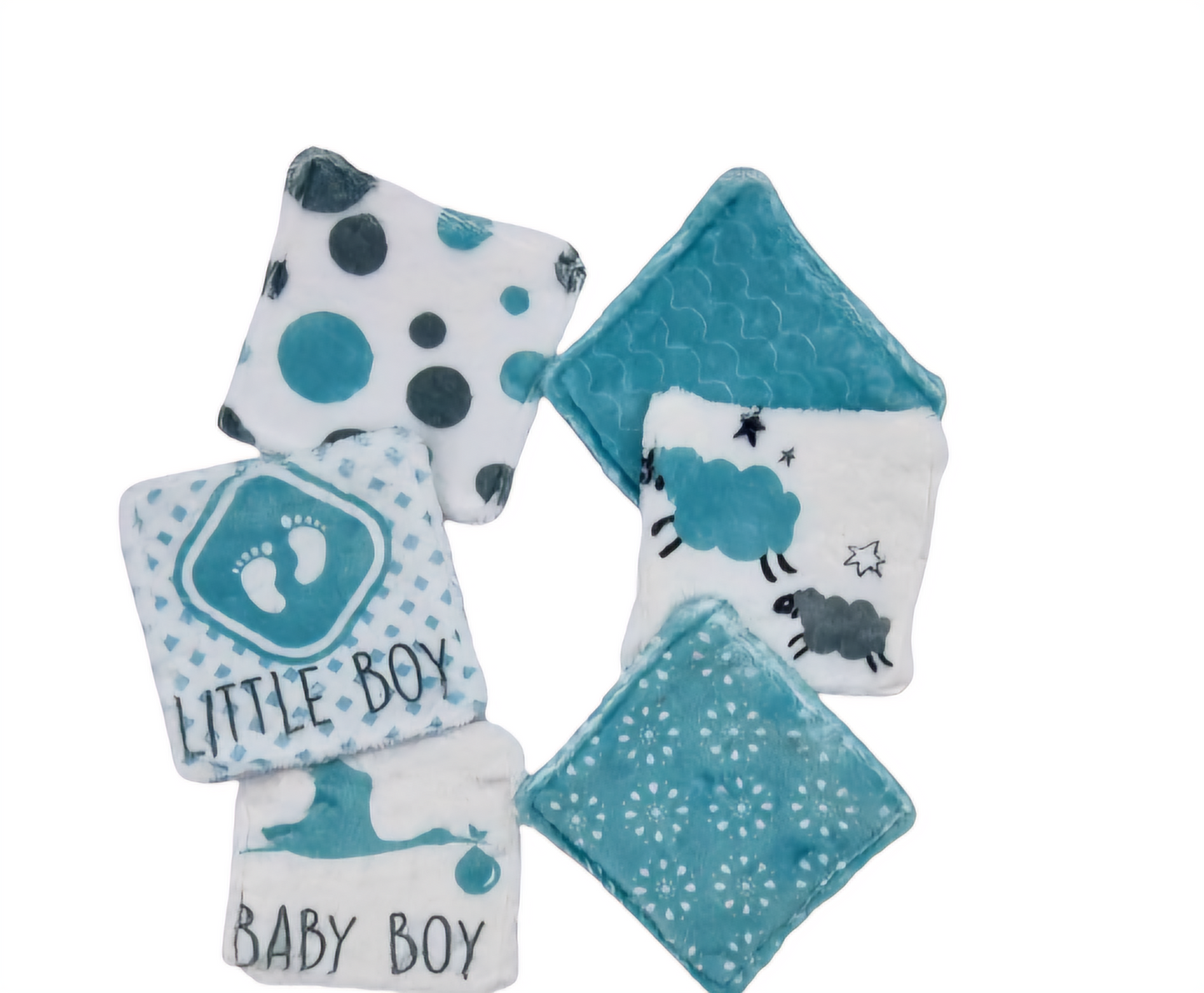 Débarbouillettes Bébé — Bleu & Blanc Llooni
