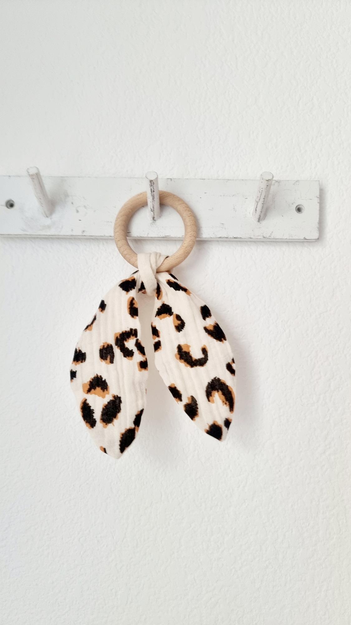 Doudou en Lange - Lapin - Léopard beige Llooni