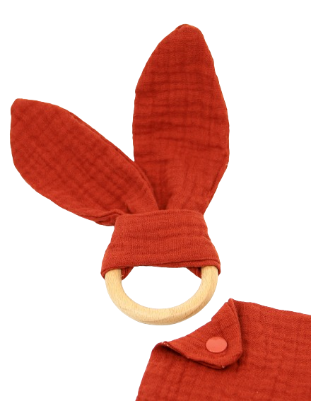 Doudou lange - Lapin Terracotta Llooni