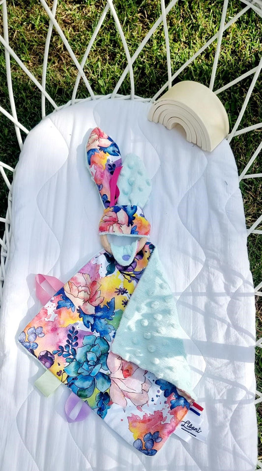 Doudou d'éveil - Fleurs Aquarelles Llooni