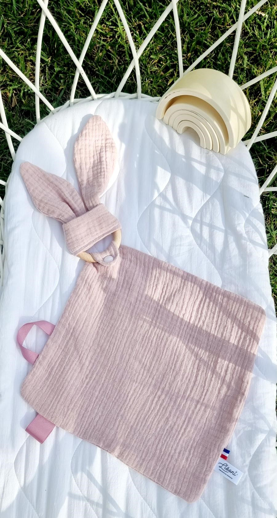 Doudou Lange - Rose poudré Llooni