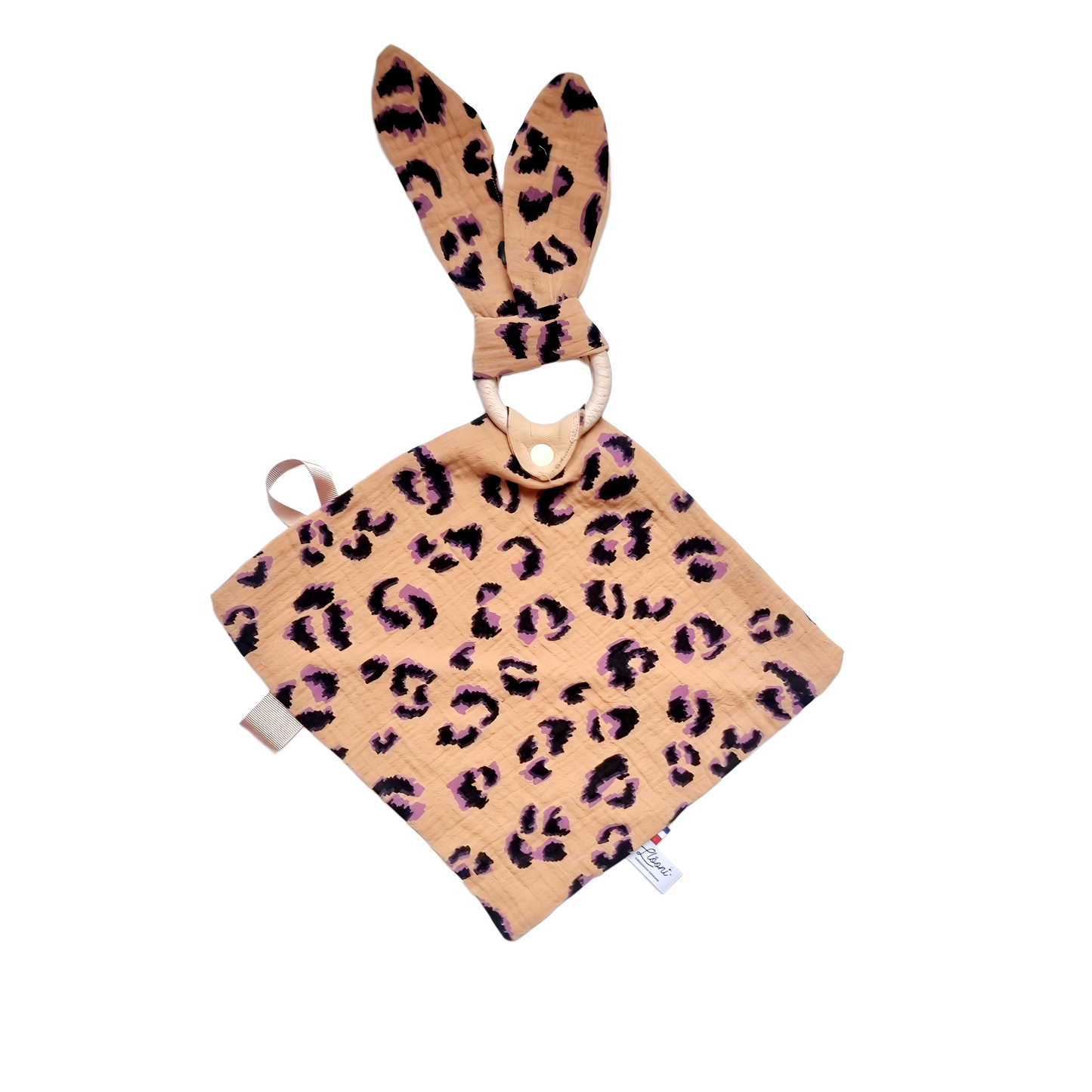Doudou en Lange - Lapin - Léopard camel Llooni