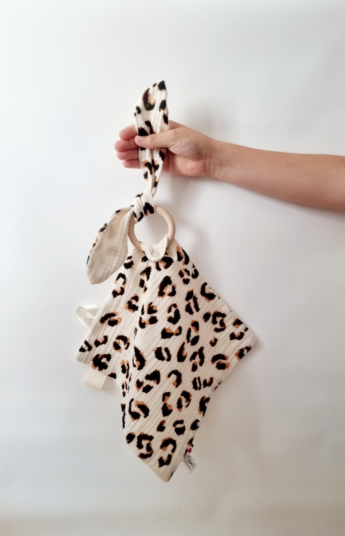 Doudou en Lange - Lapin - Léopard beige Llooni