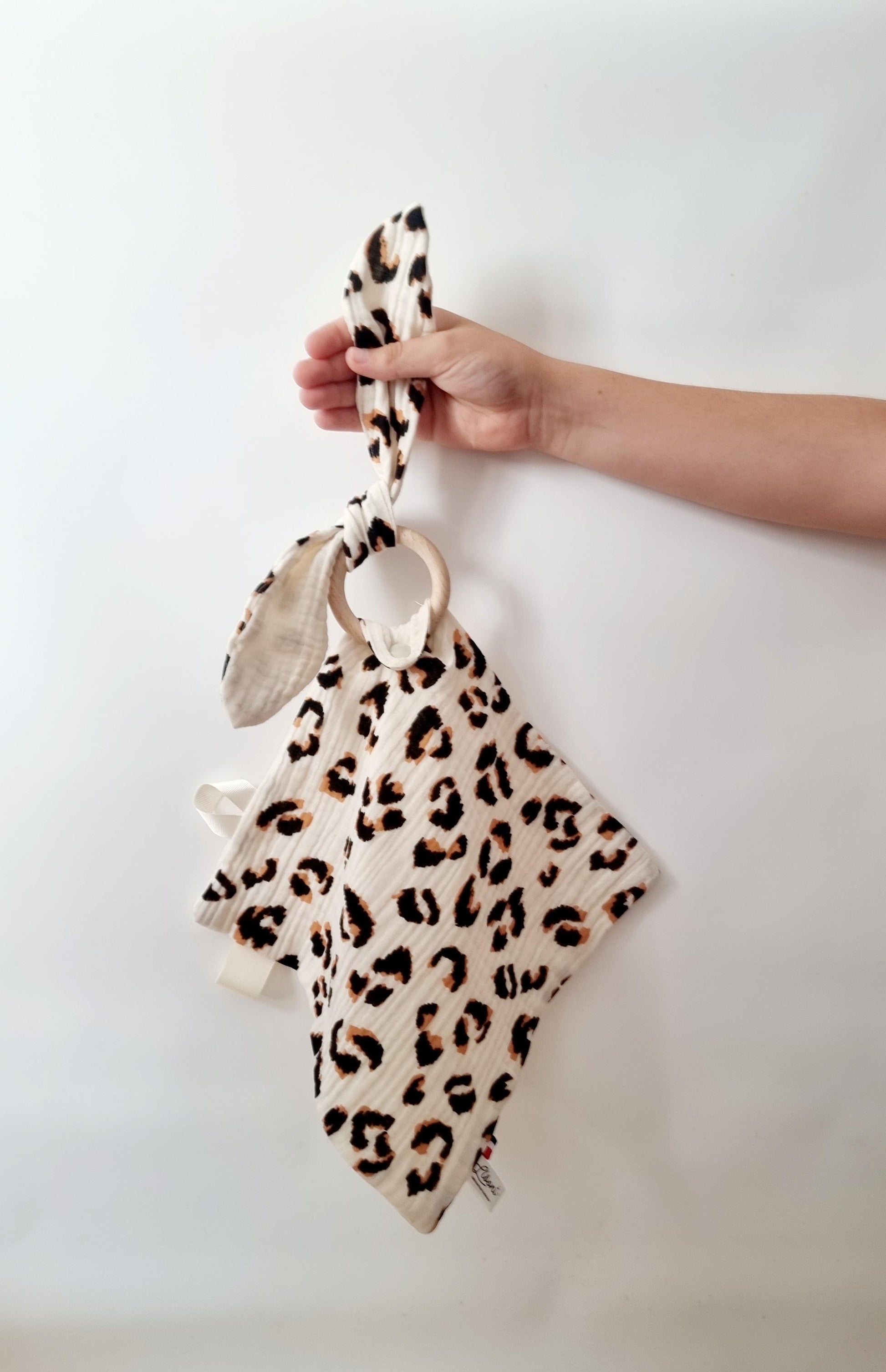 Doudou en Lange - Lapin - Léopard beige Llooni