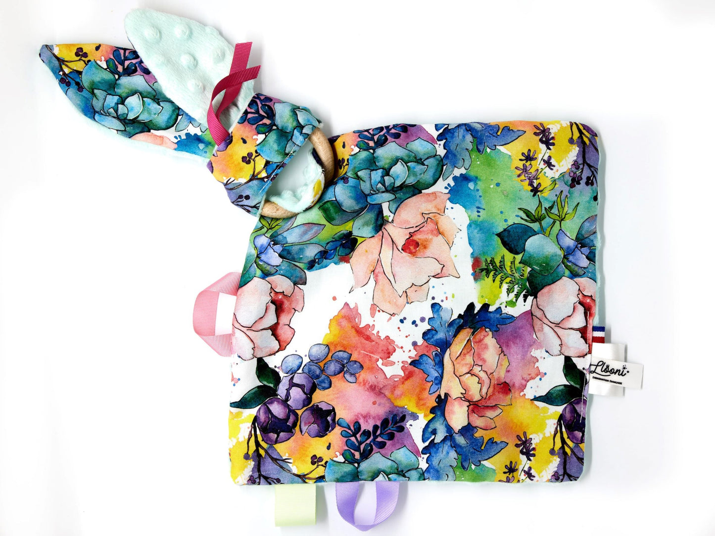 Doudou d'éveil - Fleurs Aquarelles Llooni