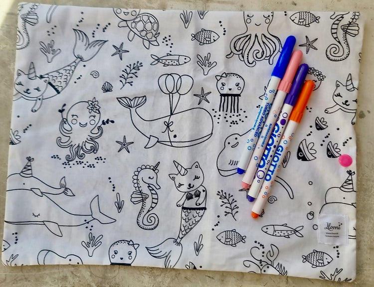Coloriages lavables et réutilisables pour enfants