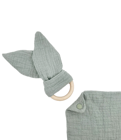 Doudou Lange - Lapin Vert Llooni