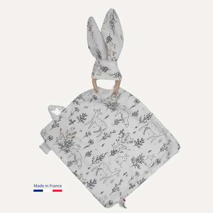 Doudou Lapin blanc – Biches & Renards - Personnalisable Llooni