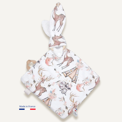 Doudou lapin blanc – Personnalisable - Cerfs & tipis Llooni