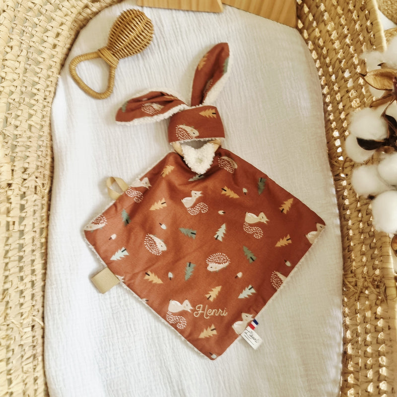Doudou lapin personnalisé au prénom