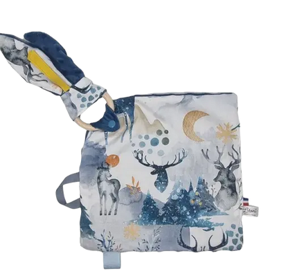 Doudou d'éveil - Cerf d'Hiver Blanc Llooni