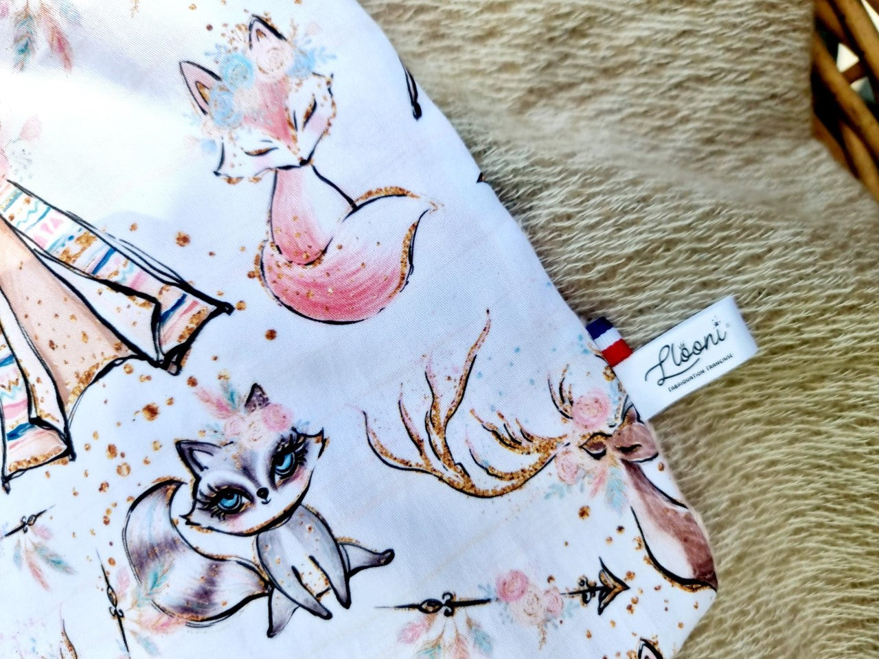 Doudou d'éveil - Peluche lapin Bohème Chic Llooni