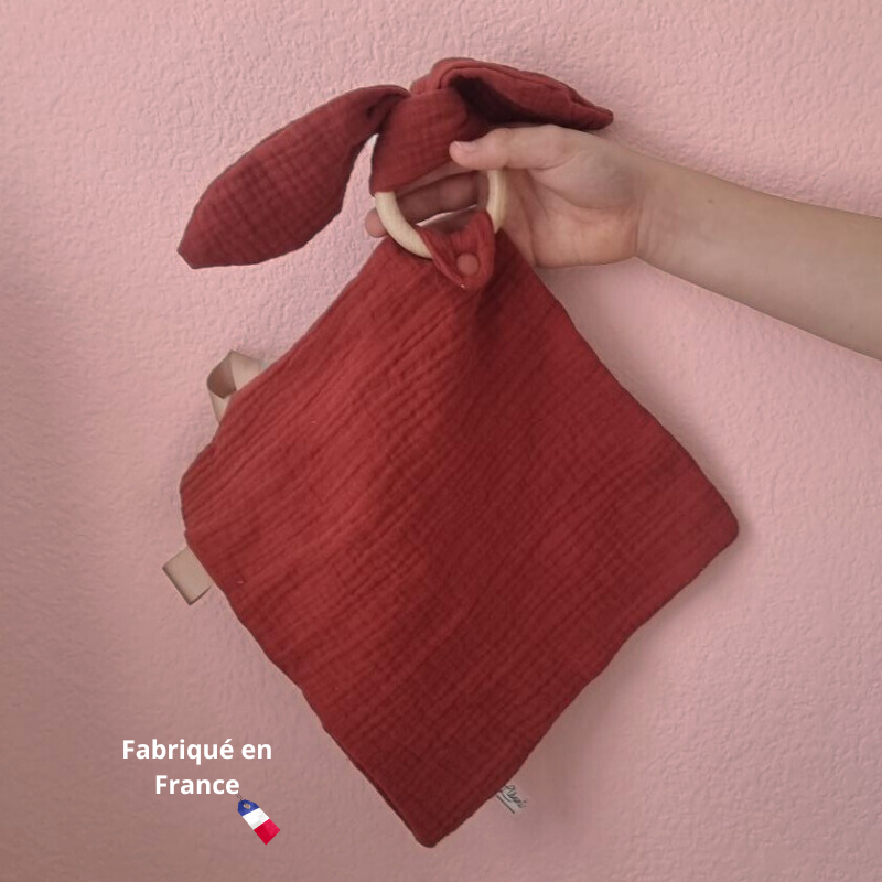 Doudou lange - Lapin Terracotta Llooni