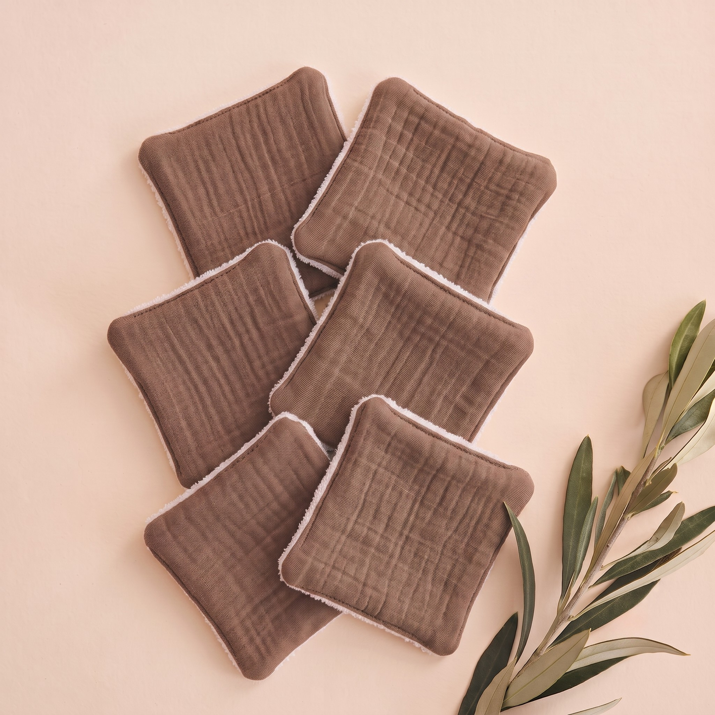 Lingettes Bébé - Marron - Pack de 6 Llooni