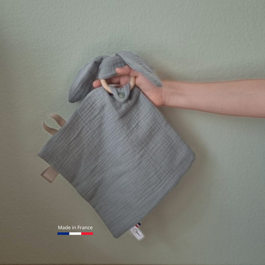 Doudou lapin Personnalisable | Lange Vert sauge Llooni