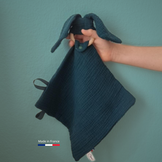 Doudou lapin Personnalisable | Lange Vert Sapin Llooni