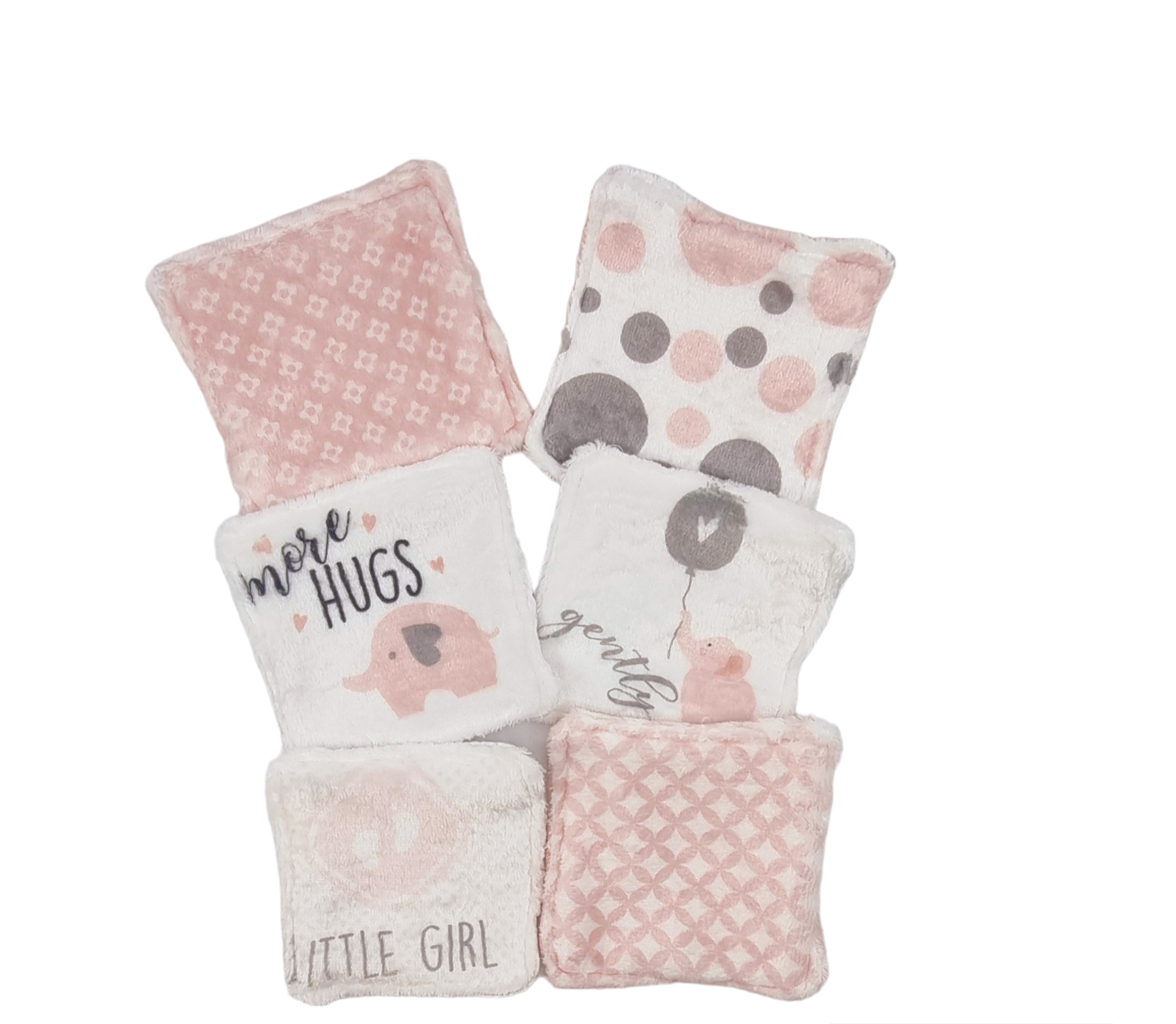Débarbouillettes Bébé — Rose & Blanc Llooni