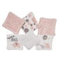 Débarbouillettes Bébé — Rose & Blanc Llooni