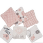 Débarbouillettes Bébé — Rose & Blanc Llooni