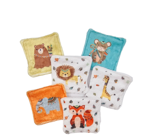 Reusable cleaning baby wipes - Indian animals