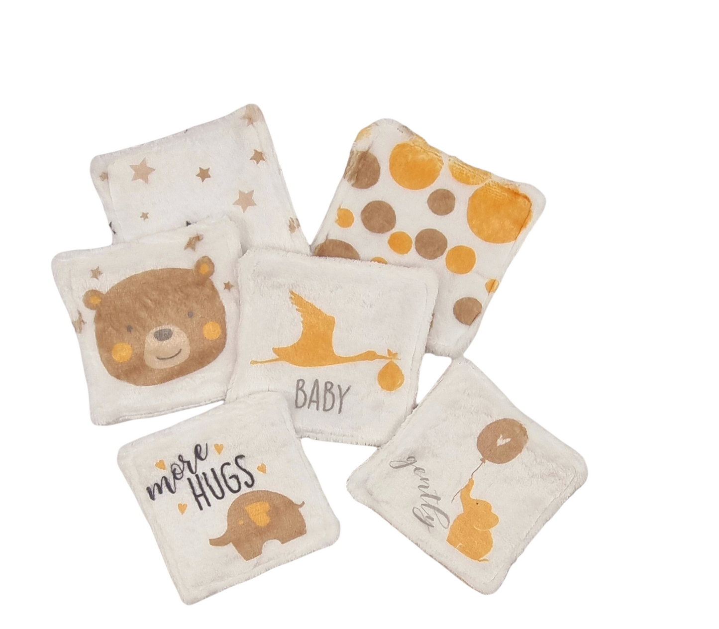 Lingettes nettoyantes  lavables - Baby unisexe - Beige