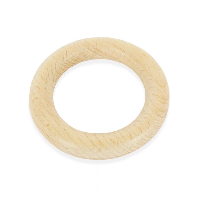 Anneau en bois naturel - Hochet de dentition Llooni