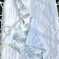 doudou toile Jouy blanc vert minky blanc made in France