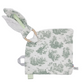 doudou plat toile Jouy blanc et vert Made in France